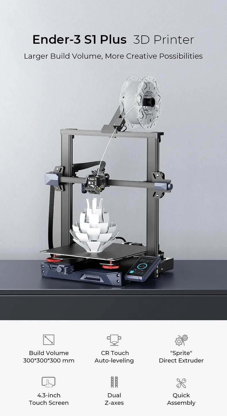 Creality Ender-3 S1 Plus 3d Printer 300*300*300mm 3d Printing Machine Ender 3 S1 PLUS 3d Machines