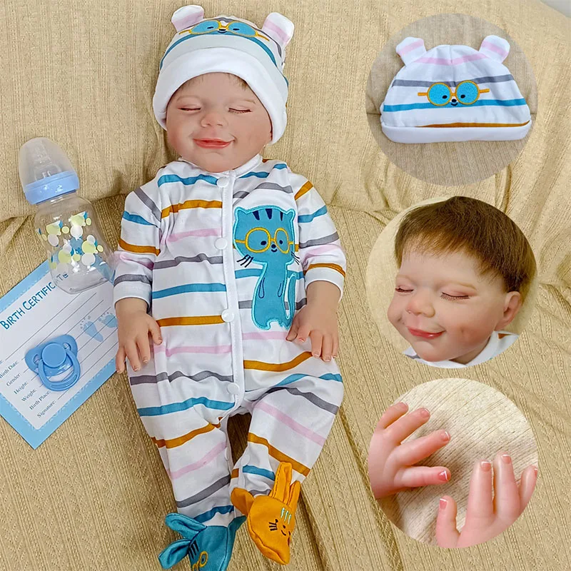 Оптовая продажа 18-дюймовые куклы Reborn мягкие виниловые модели Мультяшные игрушки модные для детей подарки