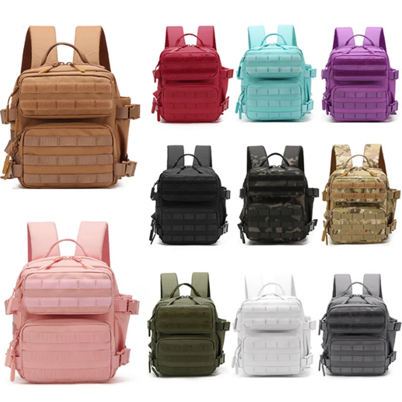 9L Mini Tactical Assault Bag Pink Gym Fitness Backpack Hiking Travel Camping Backpack