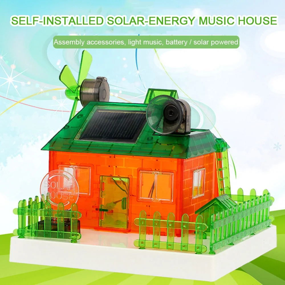Diy Science stem Solar powered toys Solar Powered Energy Concept House set