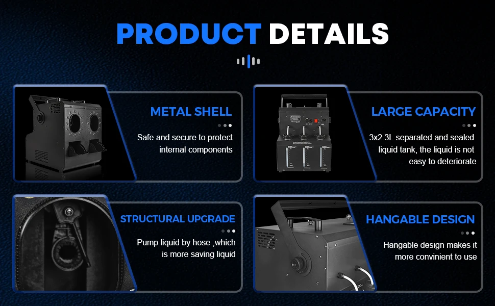 Topflashstar RGB LED Smoke Bubbles Machine with Remote DMX Effect for Indoor Outdoor Halloween Holiday Party