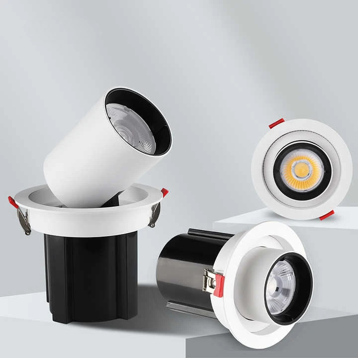 High quality Cob Embedded Ceiling Recessed adjustable beam angle Retrofit Down Light Projector Downlight