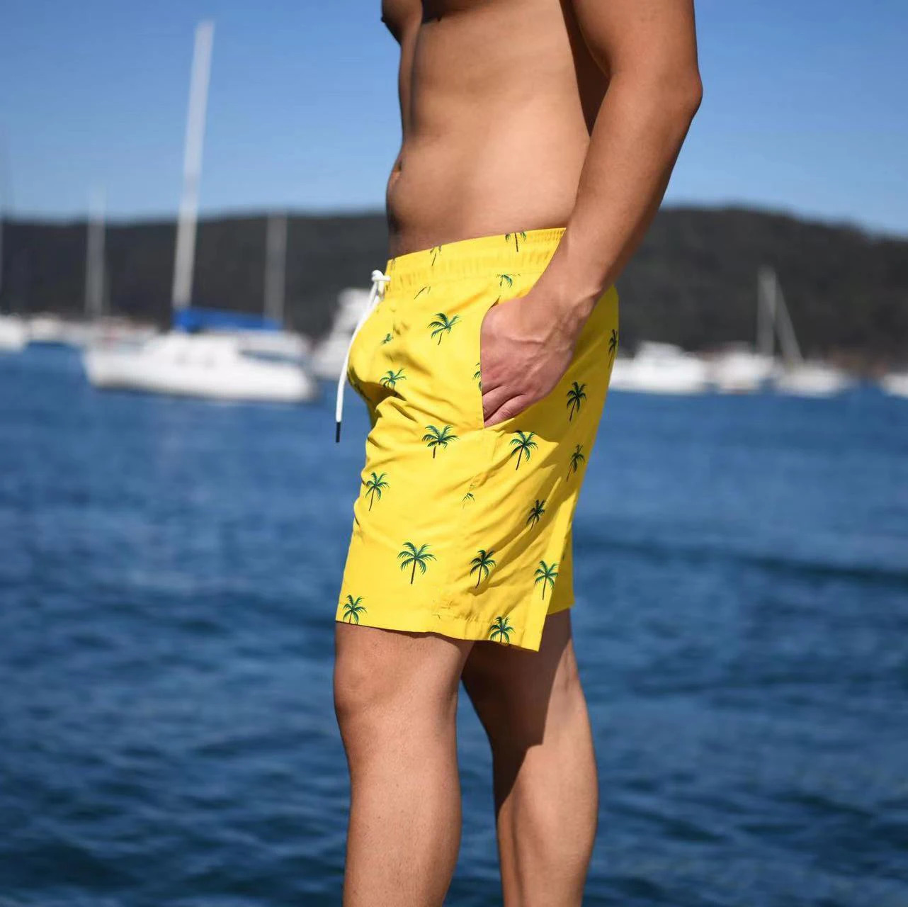 2024 New Design Printed Swimsuit Men Recycled Board Shorts Men Swimwear Custom Beach Bathing Suits Swimming Trunks
