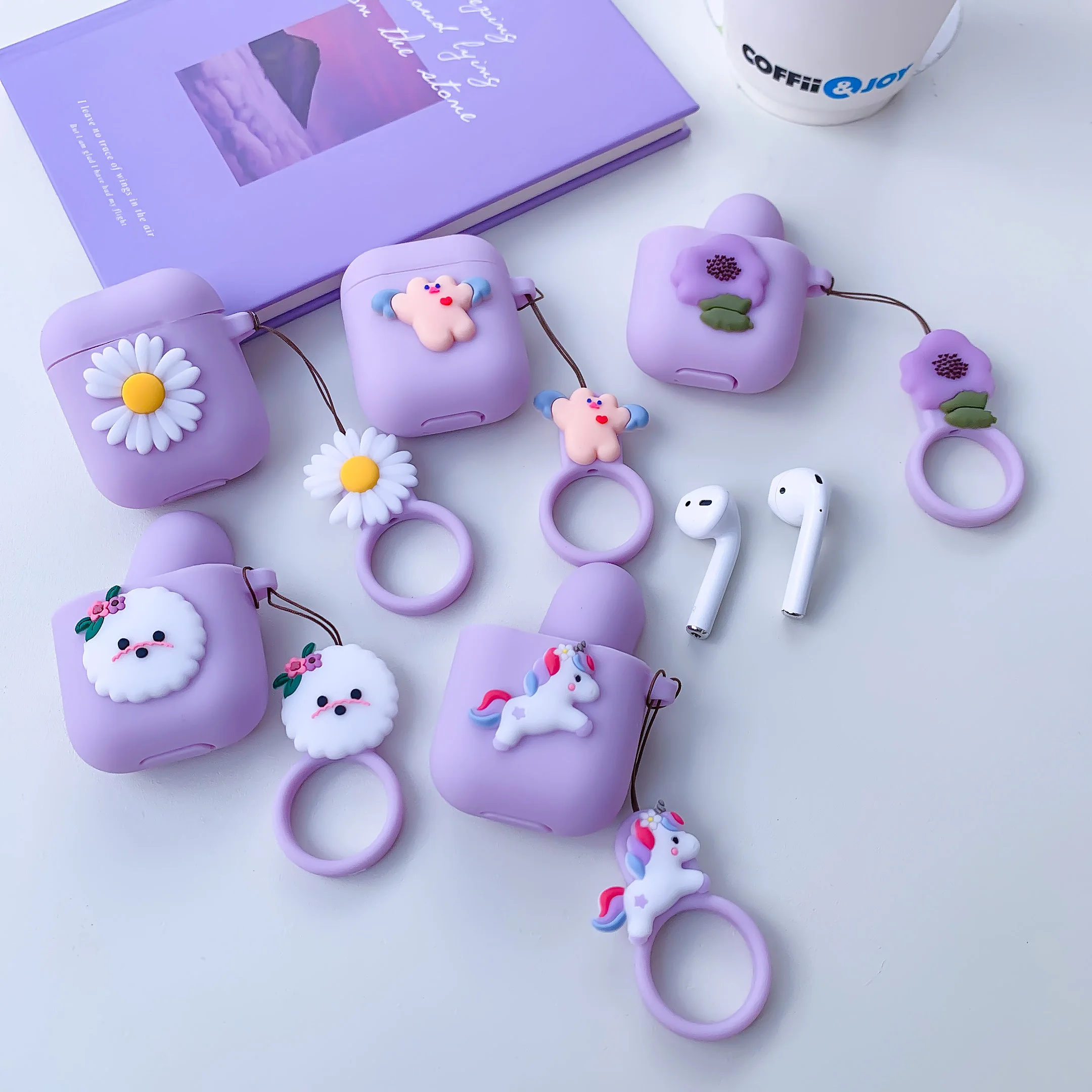 Милый чехол в Корейском стиле с рисунком для airpods