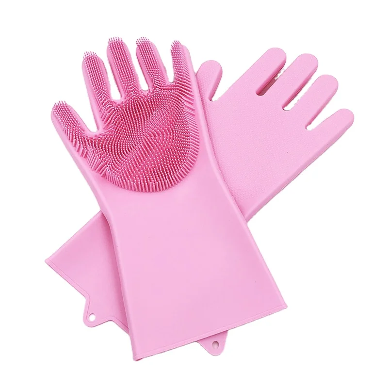 
Best Selling Multi Purpose Flexible Comfortable Kitchen Silicone Rubber Dish Washing Gloves For Cleaning 