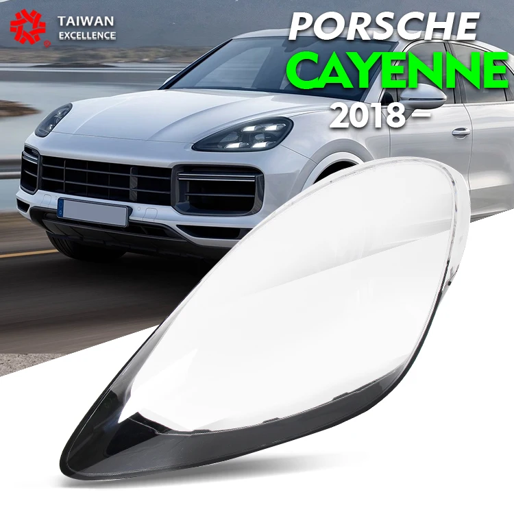 For Porsche Cayenne 2018 2019 2020 2021 Lamp Transparent Lampshade Lens Glass Cover Headlight Case Light Car Replacement