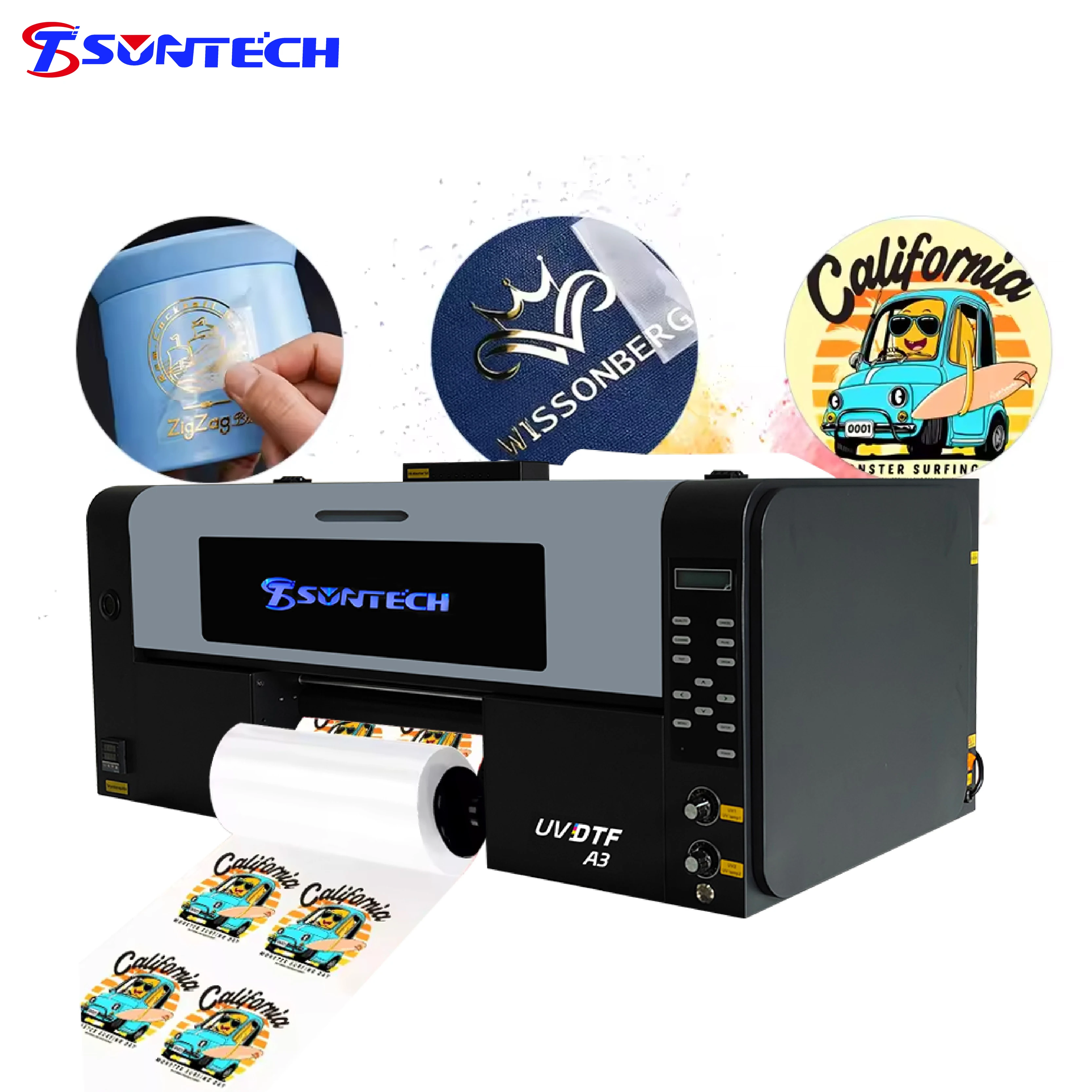 Small crystal label uv printer crystal paste UVDTF label logo label is fully automatic Crystal paste case makeup case printer