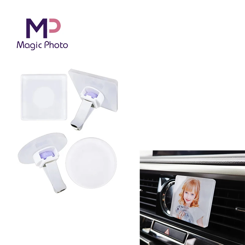 Sublimation Acrylic Car Air Vent Clip Blank Custom Air Freshener Clips with Unscented Insert