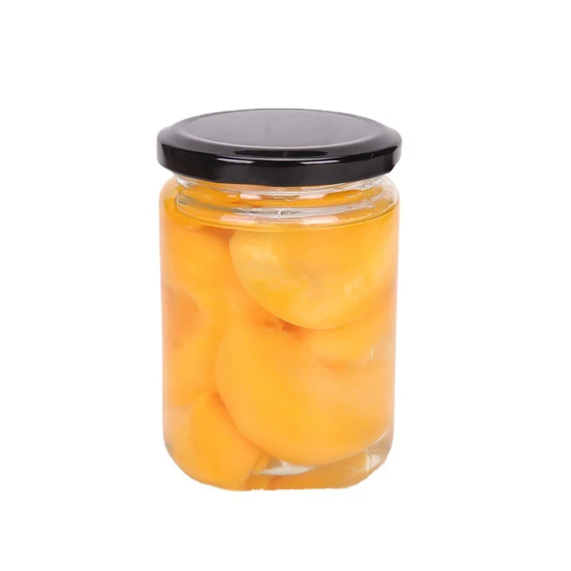 Made in China Wholesale Storage Bottle Round  250ml 280ml 380ml 500ml Salad Canned Pickle Sauce Spice Glass Mason Jar