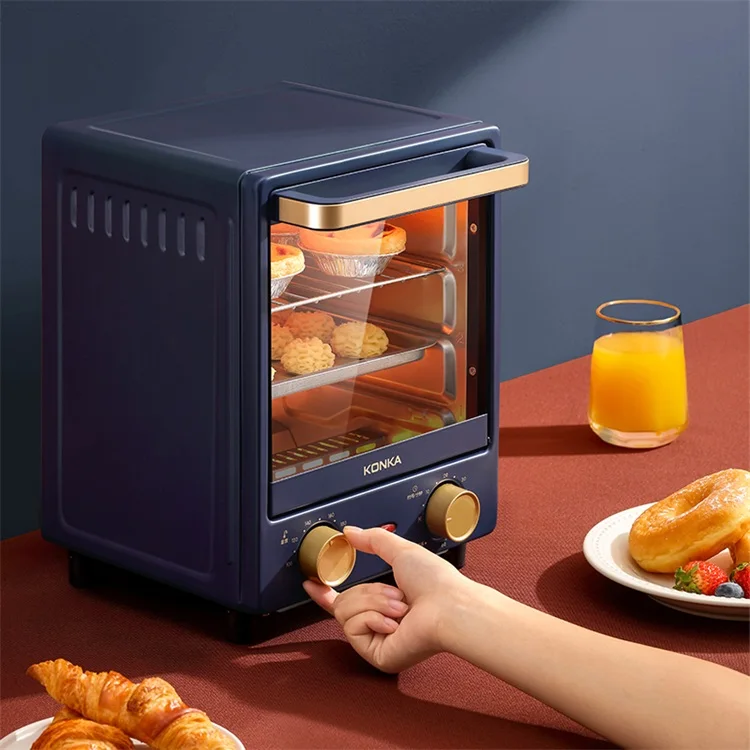Mini Portable Home Kitchen Electric Deck Oven Convection Pizza Stove Baking Cake Bread 800w 12L Electric Ovens
