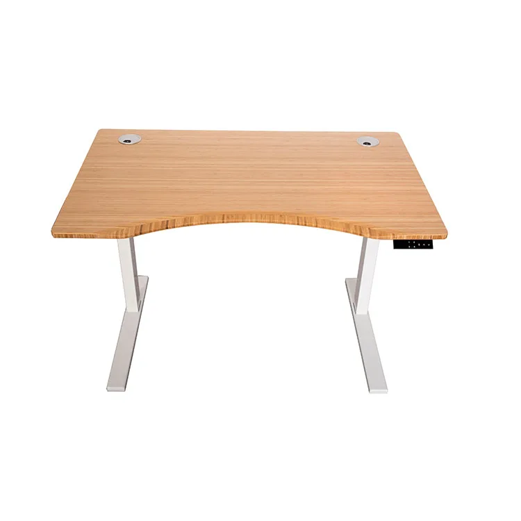 Ecomax bamboo tops Electric Sit And Stand Desk,Height Adjustable Furniture Desk Table Top office desktop