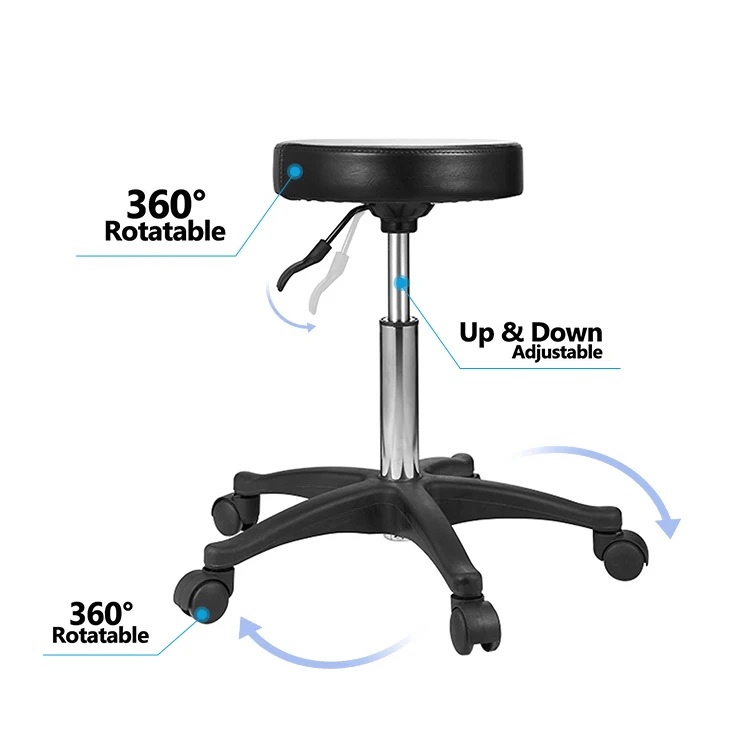 Swivel Rolling Hydraulic Height Adjustable Stool for Clinic Nursing Spas Beauty Salons Dentists Home Office