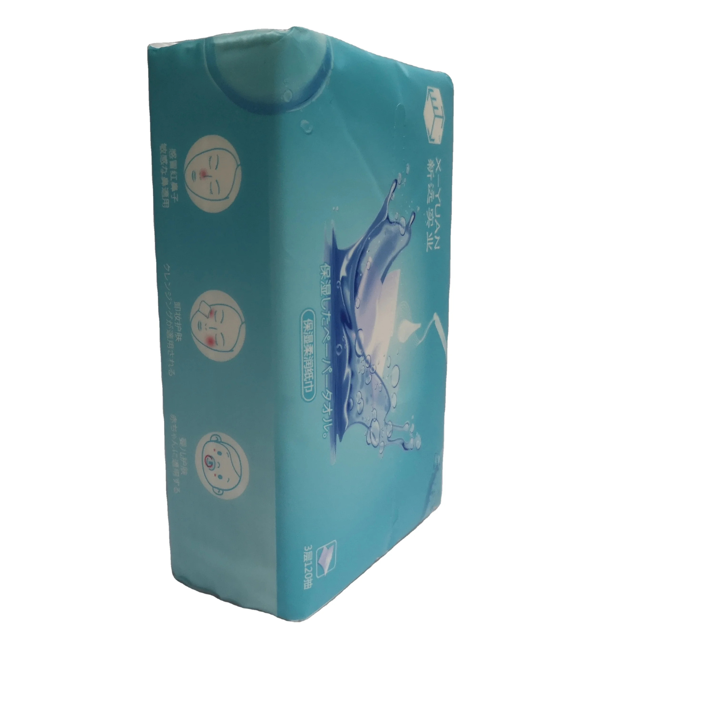 Recycled virgin wood pulp with 3 layers and 40 pumps 100% Facial Tissue