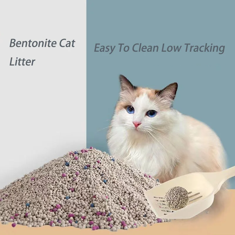Supplier OEM Dust Free Strong Clumping Sodium Clay Cat Litter Easy Clean Premium Lavender Scent Bentonite Cat Sand