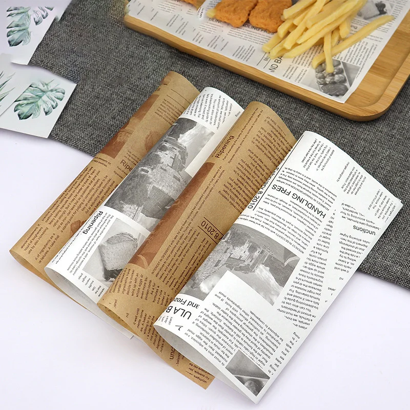 custom burger wrapping grease proof paper baking wrapping paper