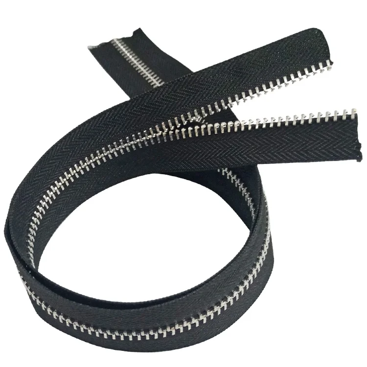 Высокое качество #5 длинная цепь серебряные зубья молния рулон красочные металлические молнии