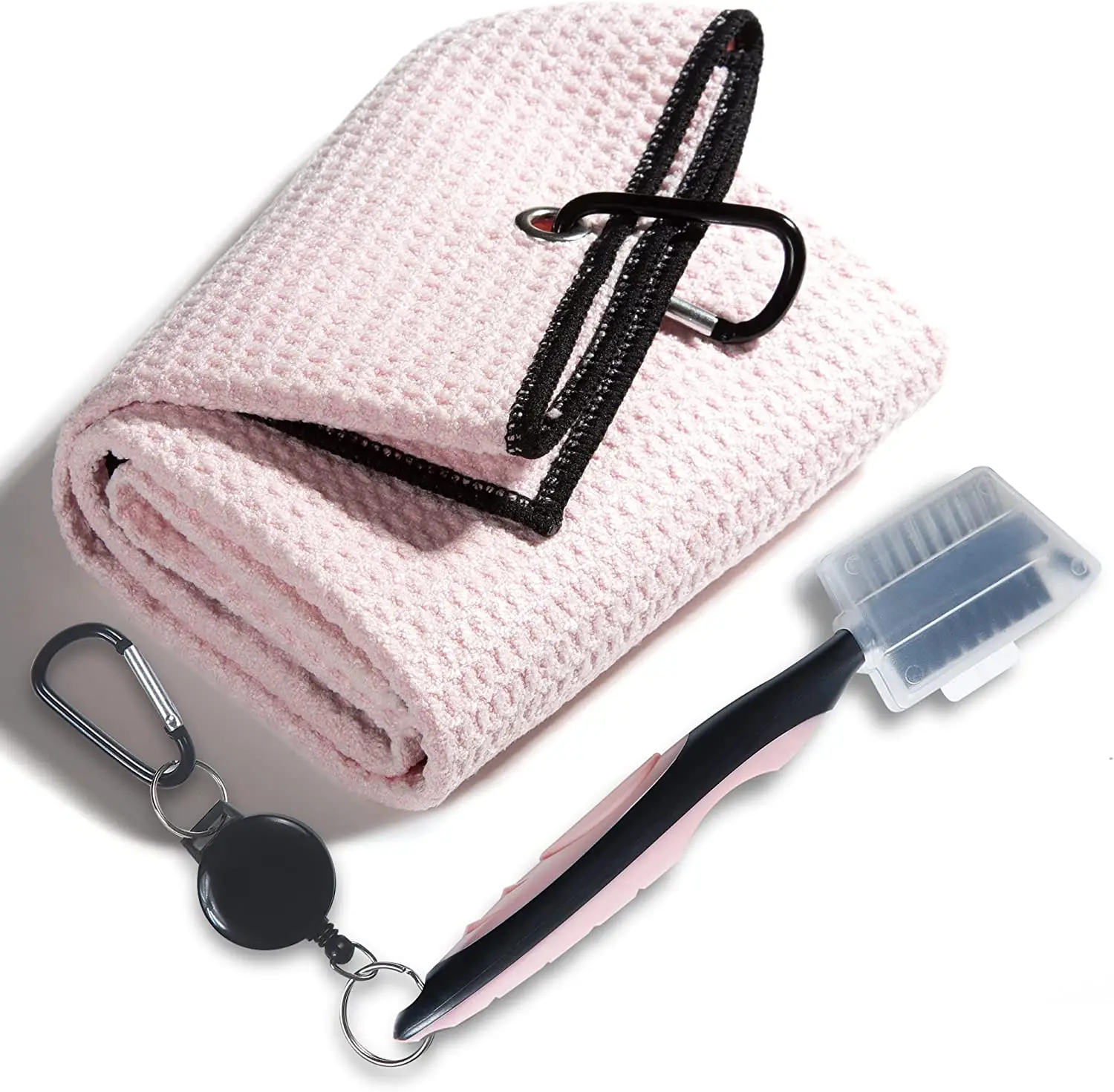 Wholesale Logo Printed Sublimation Golf Towel With Hook Microfiber Custom Waffle Golf Towel