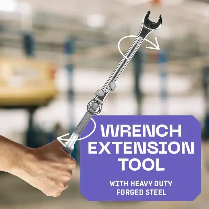 34CM Universal Wrench Extender Tool Bar Extra Long Torque Adapter Wrench Extension For Hard to Reach Areas Ideal for Mechanics