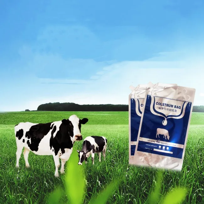 Factory Price Custom 4L Calf Colostrum Storage Bag With Feeding Tube Milk Storage