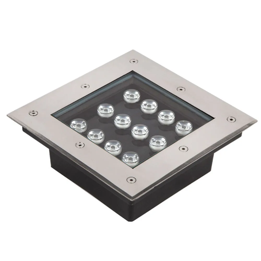 Today Hot Sell Product Led Underground Light Square 12W Inground Flood Light Ground Uplighter Floor Recessed