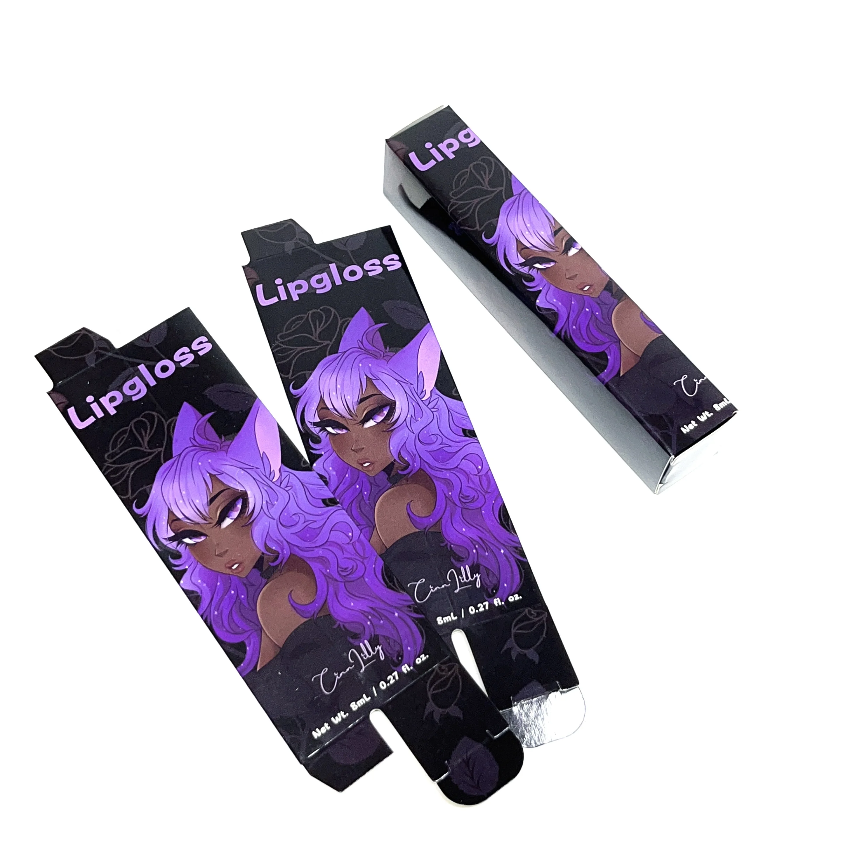 custom logo private label high quality empty lip gloss gift tube box for packaging