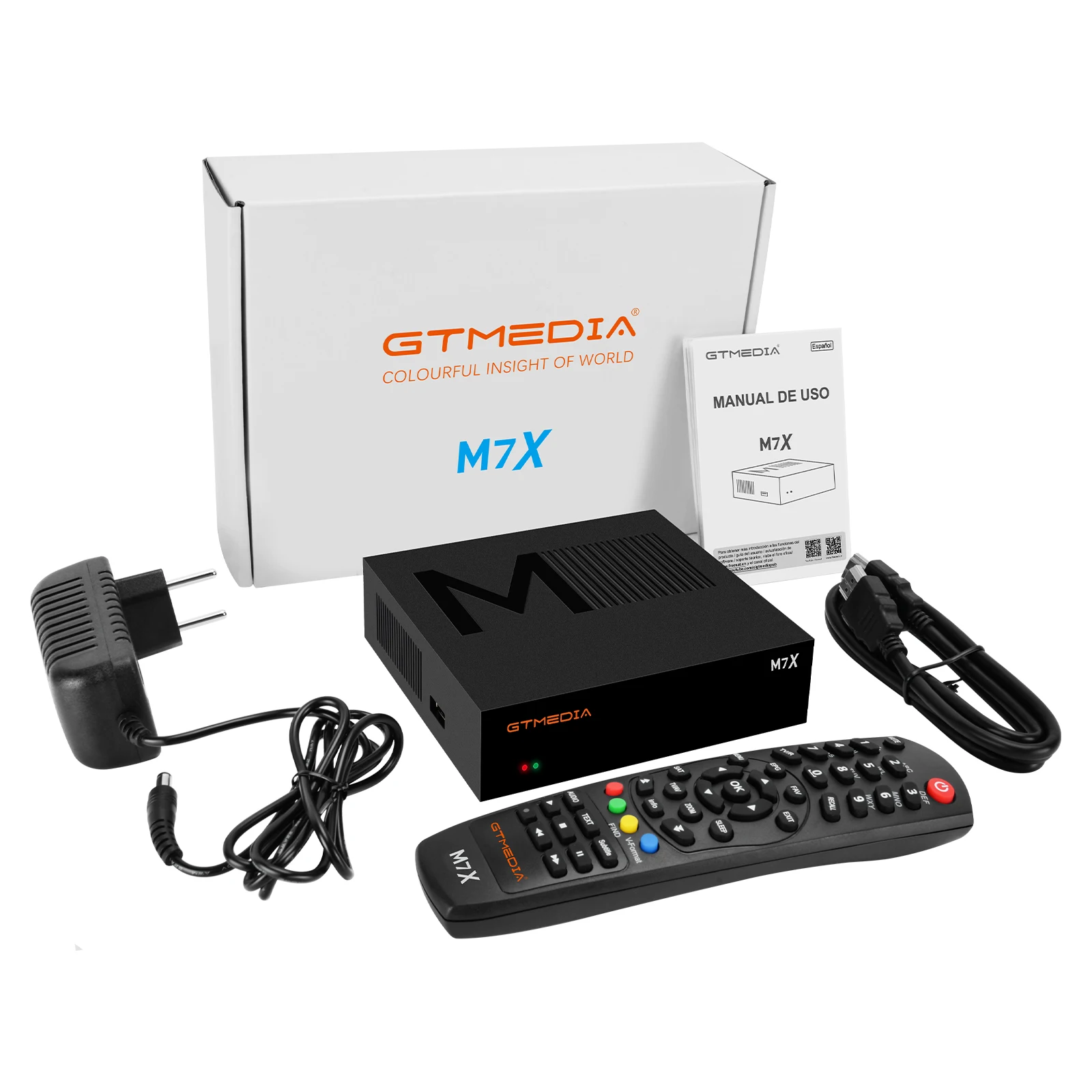 GTMedia M7X для Бразилии DVB-S2-цифра спутниковый телевизионный ресивер Встроенный 2 4G Поддержка Wi-Fi Biss key Икс SKS cccамс Newcamd 70W 63 Вт 75