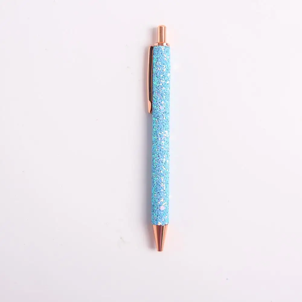 
Hot sale promotional 0.5mm black ink ballpoint pen glitter metal ballpoint pen 