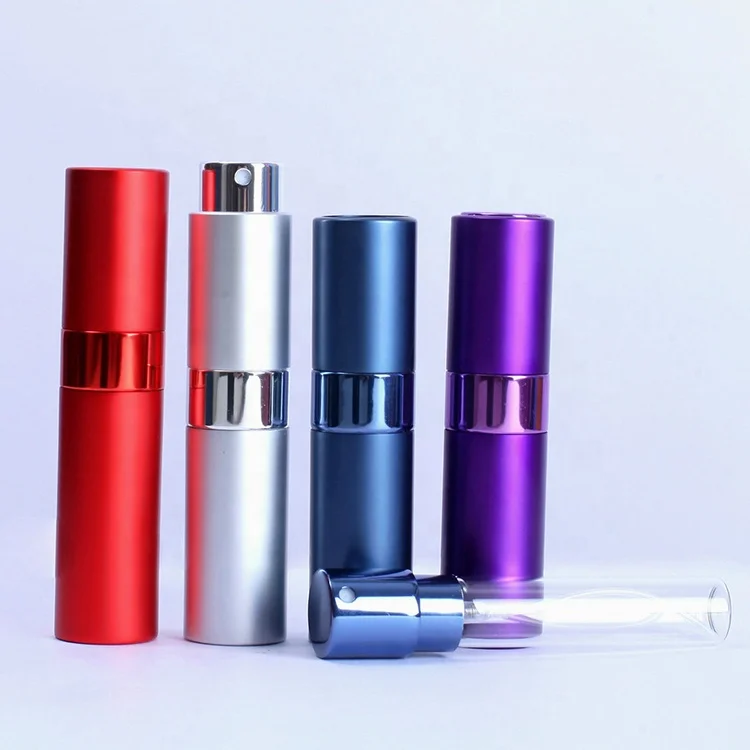 P036 Поворотная и распылительная бутылка 8 мл распылитель духи Алюминиевый распылитель