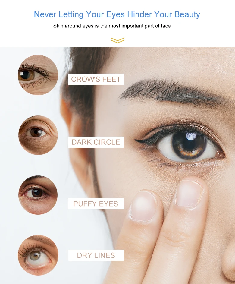 Private Label Firming Under Eye Bag Wrinkles Puffy Caffeine Anti Aging Eye Care Repair Cream For Dark Circles Puffiness