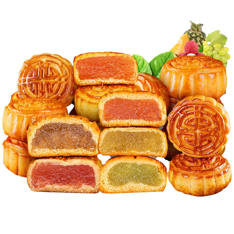 Оптовая продажа китайских закусок и фруктов смешанные мини-лунные пирожные оптом лунный торт