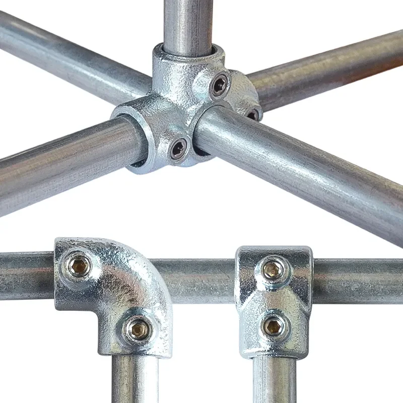 Wholesale High Quality Rail Support Cast Malleable lron Handrail 90° Crossover Pipe Fittings