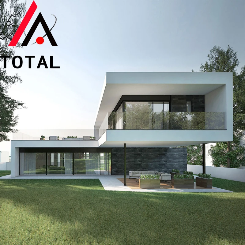Two Floors Prefab Villa Modern Australia Standard Luxury Prefabricated Light Steel Frame House Villa for sale