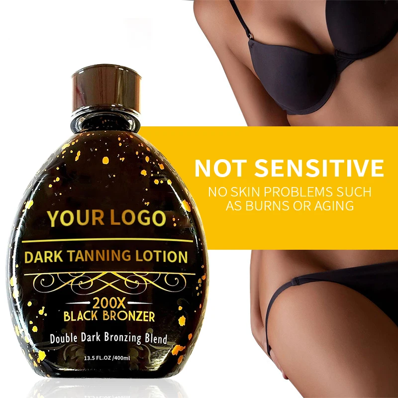OEM/ODM Private Label Ultra Dark Sunless Self Tanner Fake Tanning Lotion Cream Sunbed Vitamin C Tanning Gel