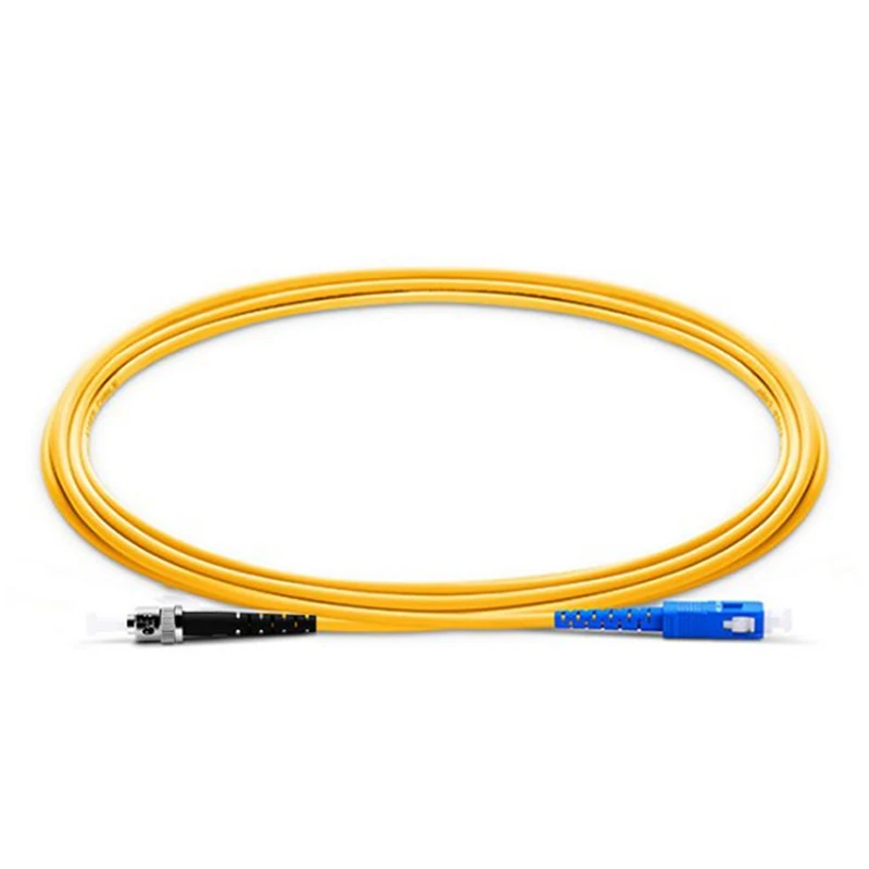 VCOM 3 Meters ST to SC Fiber Optic Patch Cord Duplex Single Mode Optical Network Cable with ST-SC Connector