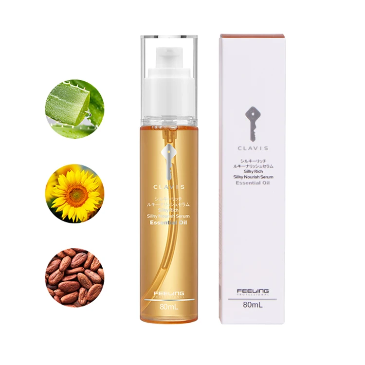 OEM Professional CLAVIS Silky Rich Nourish Serum 80ml Essential Oil For Dry Hair and Split Ends