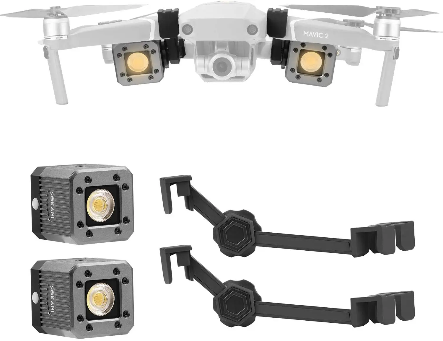 Rechargeable Mini COB Video LED Light ,Night Lamp Flight Light kit for DJI Mavic 2 Drone Accessories
