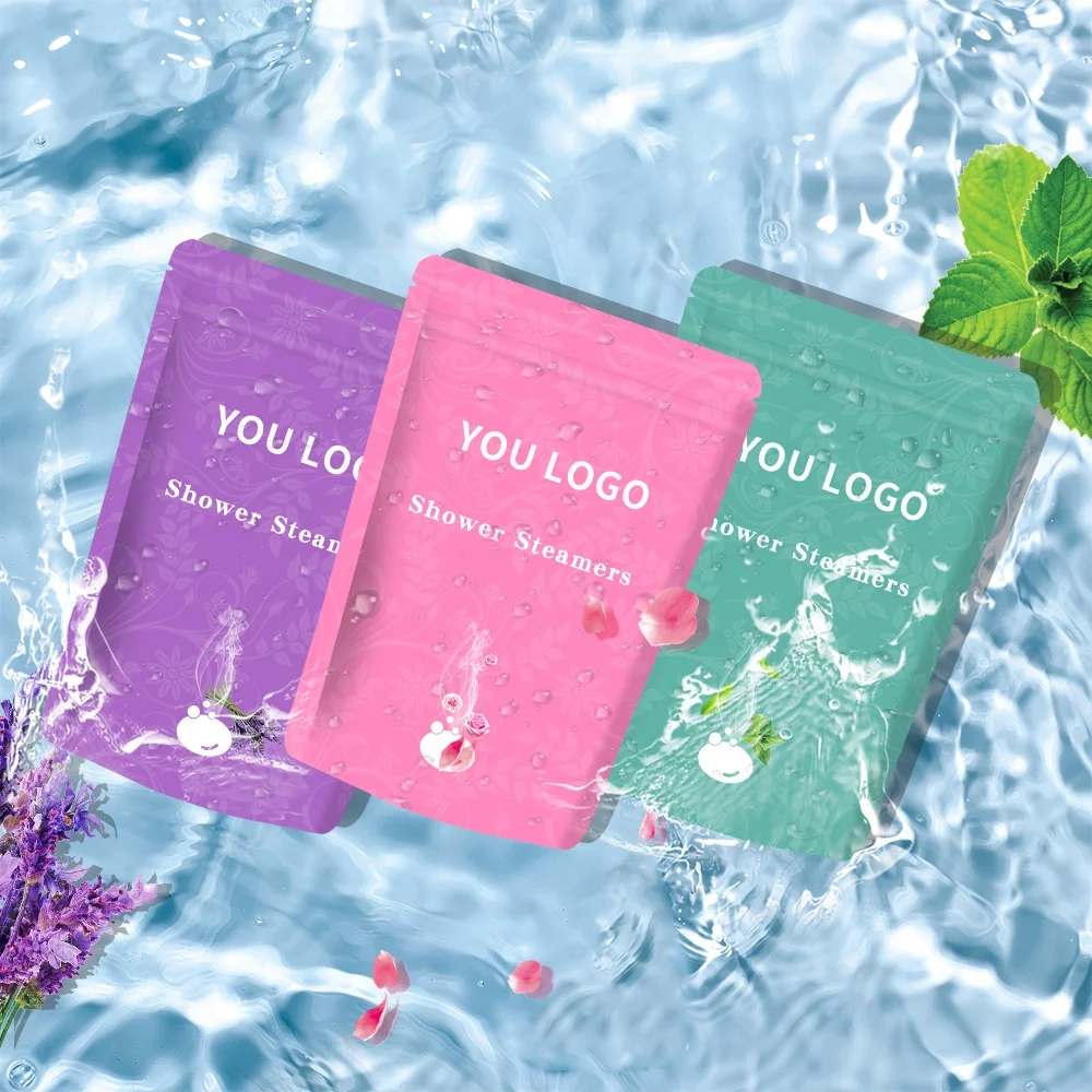 OEM Custom Shower Bombs Gift Set Organic Rose Lavender Essential Oil Aromatherapy Bath Bombs Shower Steamers