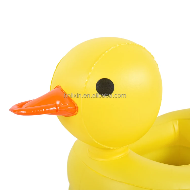 Wholesale PVC inflatable pool for babies yellow duck shaped kids swimming pool ground inflate pools outdoor