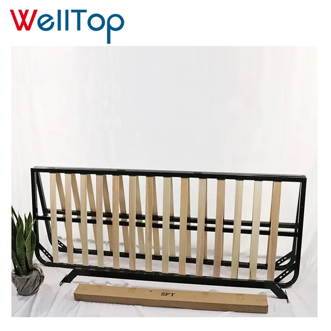 VT-14.010 Customized Cheap Price Furniture Accessories Folding Bed Mechanism Queen King Size Metal Bed Frame with Wooden Slats