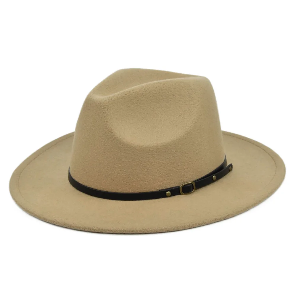 Solid Color Polyester Cotton Vegan Material Fedora hat Fedora Hats for Women Men Party Music Festival Fashion fedora hats
