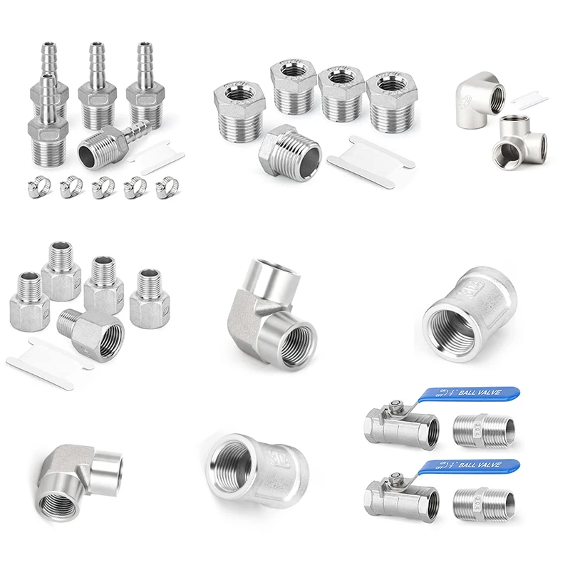 LongDing water gas SS304 SS316 Vacuum Plumbing Fittings tee Tube Fitting Control Elbow tri clamp ball valve Pipe Fittings