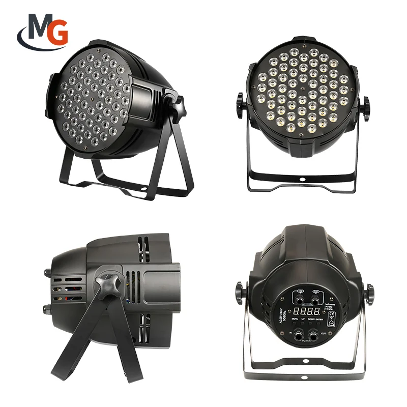 Световой сценический эффект освещения DJ Par LED 54x3 Вт RGBW DMX 512 звуковые активируемые СВЕТОДИОДНЫЕ Лампы Can сценические огни с дистанционным управлением