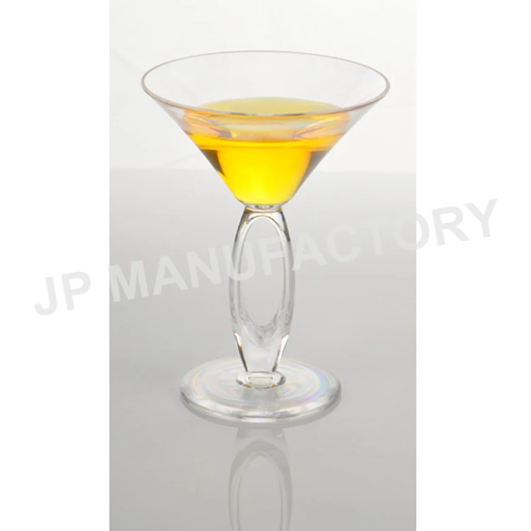 Plastic Cocktail Glass Colored Martini Wine Glass 8oz Polycarbonate Unique Martini Glass