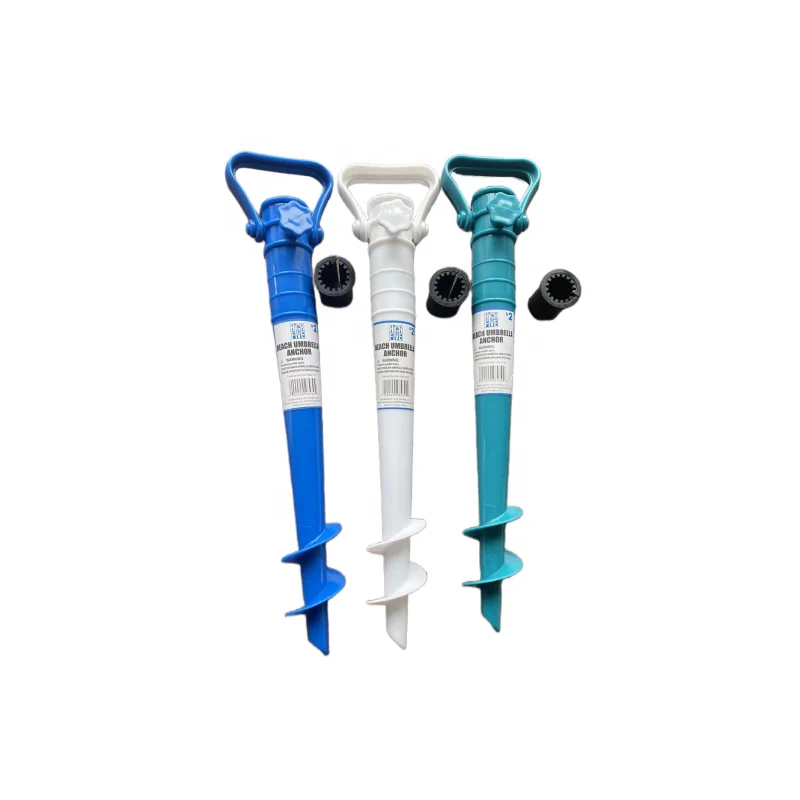 Ultra Secure Twist-in Sand Beach Umbrella Plastic Screw Sand Parasol Anchor