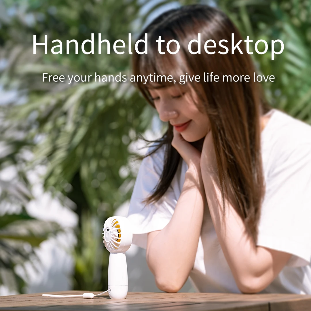 Hot Sale Mini Pocket Handheld Fan Three Speed  China Factory Wholesale mini fan four color Type C 5000 mAh Battery