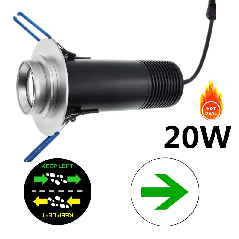 12 Вт gobo сменный Светодиодный прожектор с логотипом le 20 Вт для внутреннего потолка gobo проектор для коридора знак со стрелкой