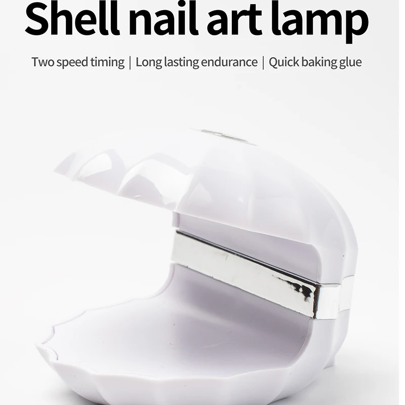 BIN Hot Selling Newest Shell-design Mini 18W UV LED Nail Lamp with Li-Battery Nail Lamp Use for Nail Arts
