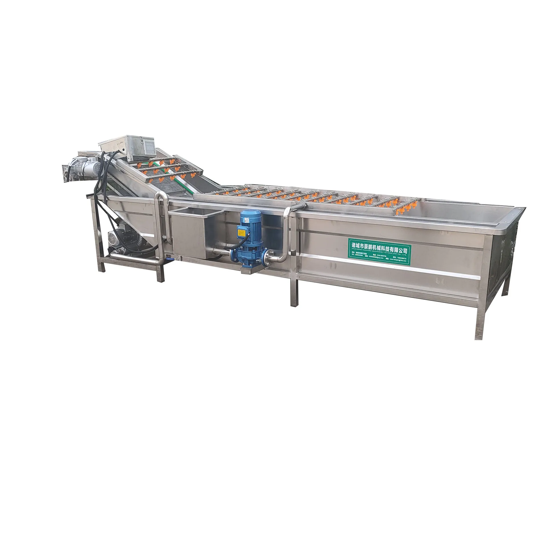 industrial vegetable fruit Clean processing line Large vegetable and fruit washing machine
