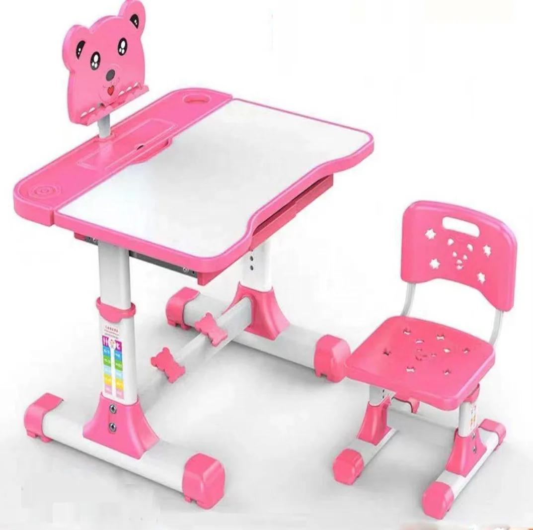 
2021 Popular model height adjustable children ergonomic study table and chair 