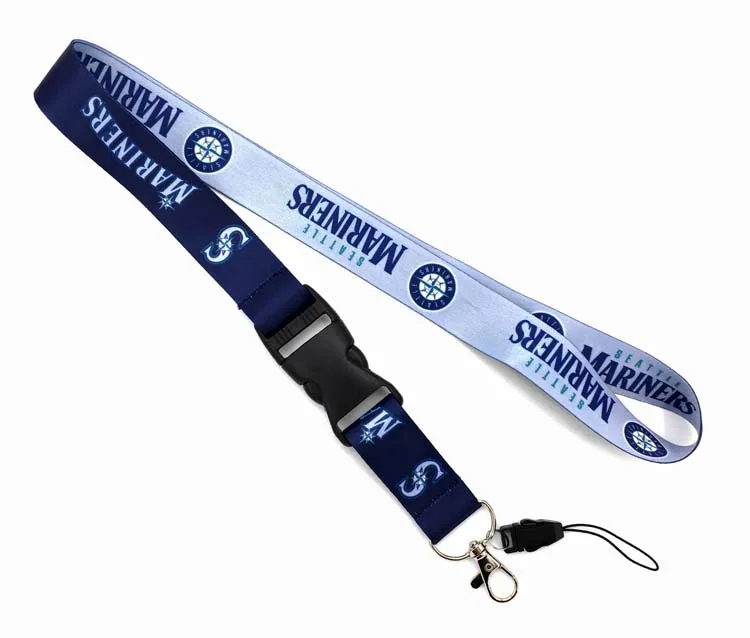 Baseball team Double sided Neck Lanyard Keys ID Badge Holder Strap Cell Phones Cameras Bags Detachable Keychains For Office